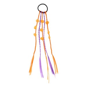 Unique Bargains Halloween Pumpkin Hair Rope Black Orange Purple 1 Pc - 1 of 3