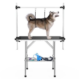 Foldable Dog Grooming Table with Adjustable Height Arm for Home Pet Bathing - 1 of 4