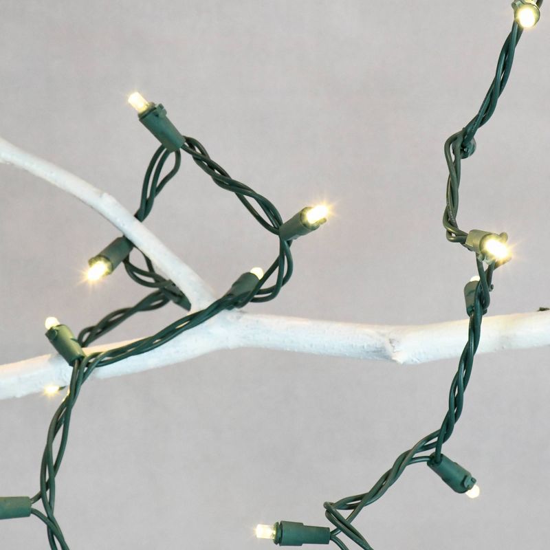 9.4&#39; 2ct Battery Operated Mini String LED Lights White, 4 of 5