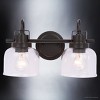 Urban Ambiance Luxury Modern Farmhouse Bath Light,  9''H x 15''W,  Dark Bronze Finish, ULB2030 - 4 of 4