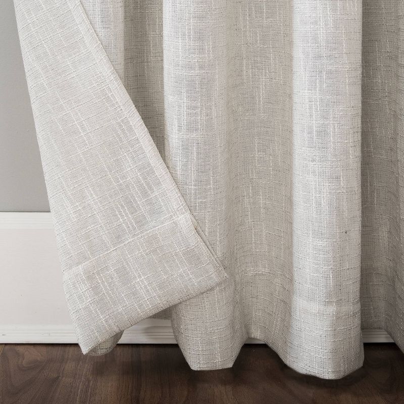 Wallis Crosshatch Slub Textured Linen Blend Sheer Rod Pocket Curtain Panel - Scott Living, 5 of 10