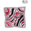 Allegra K Women's Soft Square Neck Scarves Multi Pattern Neckerchief Red White Stripes 19.6"x19.6" - 2 of 4