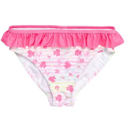 Disney Mickey Mouse & Friends Minnie Mouse Little Girls Tankini Top Bikini Bottom and Scrunchie 3 Piece Swimsuit Set Pink 4 — фото 4