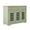 Festivo 45" Vintage Storage Accent Buffet Sideboard Cabinet Green - 4 of 4