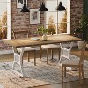 70.8 Inch Farmhouse Dining Table for 4-6 People, Heavy Duty Rectangle Kitchen Table with Metal Frame, Ideal for Dining Room and Living Room. - 4 of 4