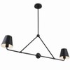 Crystorama Lighting Xavier 2 - Light Chandelier in  Matte Black - image 2 of 4