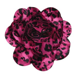 Unique Bargains Alloy Satin Fabric Big Rose Flower Dainty Brooches Pins 1 Pc - 1 of 4
