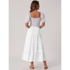 INSPIRE CHIC Women's High Waist A Line Boho Midi Skirt - 4 of 4