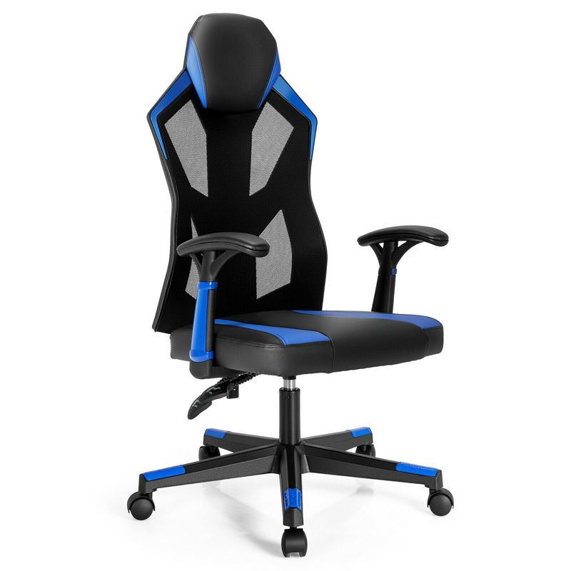 Costway Gaming Chair Swivel Computer Office Chair w/ Adjustable Mesh Back, 1 of 13
