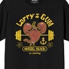 Spongebob Squarepants Larry’s Gym Mussel Beach Adult Black Crew Neck Short Sleeve T-shirt - 2 of 4