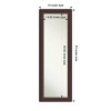 Amanti Art Harvard Walnut Non-Beveled On the Door Mirror Full Length Mirror, Wall Mirror 52.5 in x 18.5 in - 4 of 4