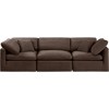 Meridian Furniture,Indulge Brown Velvet Modular Sofa - 4 of 4