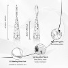 925 Sterling Silver Dangle Earrings for Women, 14K Gold Plated French Leverback Earrings, Statement Hammer Square Bar Long Drop Earing for Women - 2 of 4
