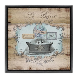 Stupell Industries Le Bain Vintage Style Bath, 25" x 25" - 1 of 4