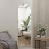 White Arched Door Mirror, 14x48 Inches Full Length. Can Be Hung Over Door or Mounted on Wall as Decorative Mirror - 3 of 4