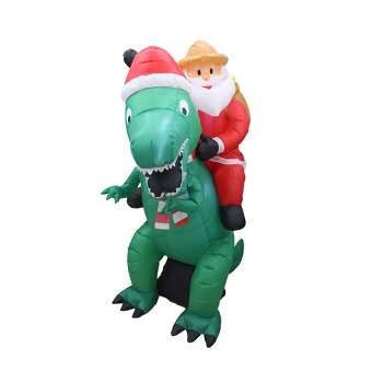 A Holiday Company Heavy Duty 8 Foot Weather Resistant Self Inflatable Blow up Holiday Lawn Decoration