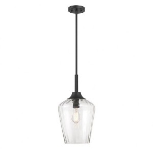 Savoy House Carlton 1 - Light Pendant in  Matte Black - 1 of 4