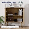 FONTOI 23.6" Storage Cabinet, Sideboard Cabinet with Doors and Shelves, Buffet Cabinet with Waveform Panel for Dining Room, 23.6*11.8*27.6 - 3 of 4