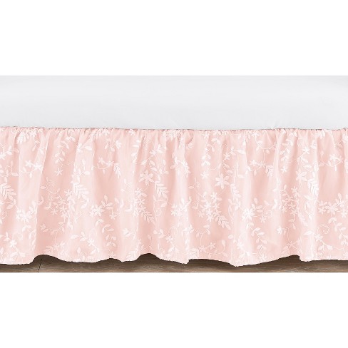 Pale pink outlet crib skirt