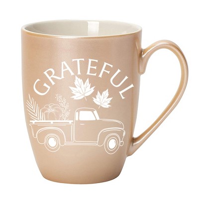 Elanze Designs Grateful Truck Pearlescent Sand 10 ounce New Bone China Coffee Cup Mug