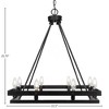 Toltec Lighting Belmont 8 - Light Chandelier in  Matte Black - 2 of 4