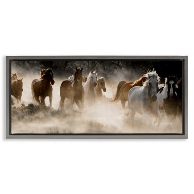 Stupell Industries Striking Horse Herd Galloping, 25" x 11"