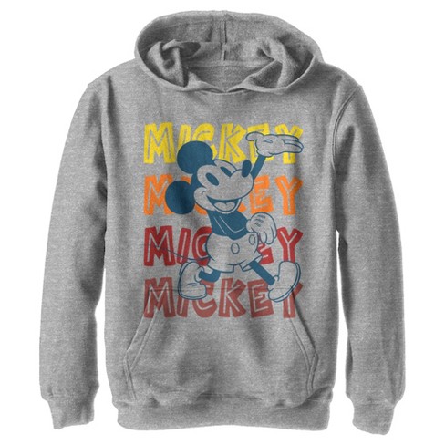 Boy s Disney Mickey Mouse Classic Name Stack Pull Over Hoodie