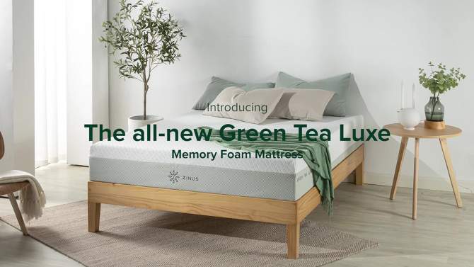Zinus Green Tea Luxe 12" Memory Foam Mattress, 2 of 9, play video