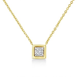 Haus of Brilliance 10K Yellow Gold Plated Silver Diamond Pendant Necklace - 1 of 4