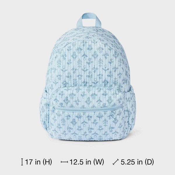 Mochila acolchada floral para niños - art class™ azul 5