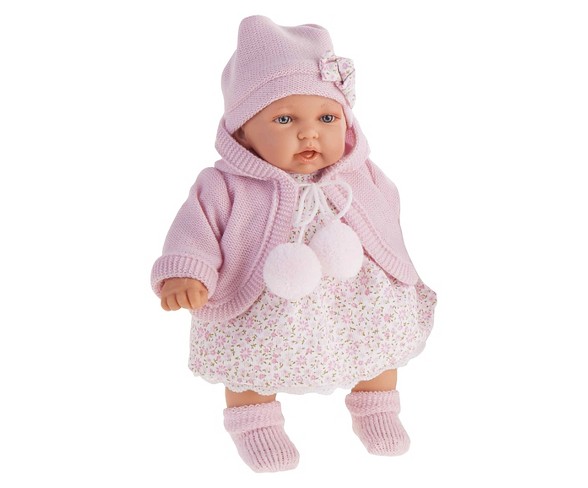 Antonio Juan Petit 11" Baby Girl Doll With Light Pink Dress