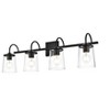 Elegant Lighting Avani 4 light Black and Clear Bath Sconce - 4 of 4