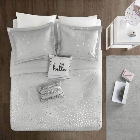 Silver comforter on sale