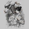 Men's Design By Humans Samurai Tiger By T-Shirt - 2 of 4
