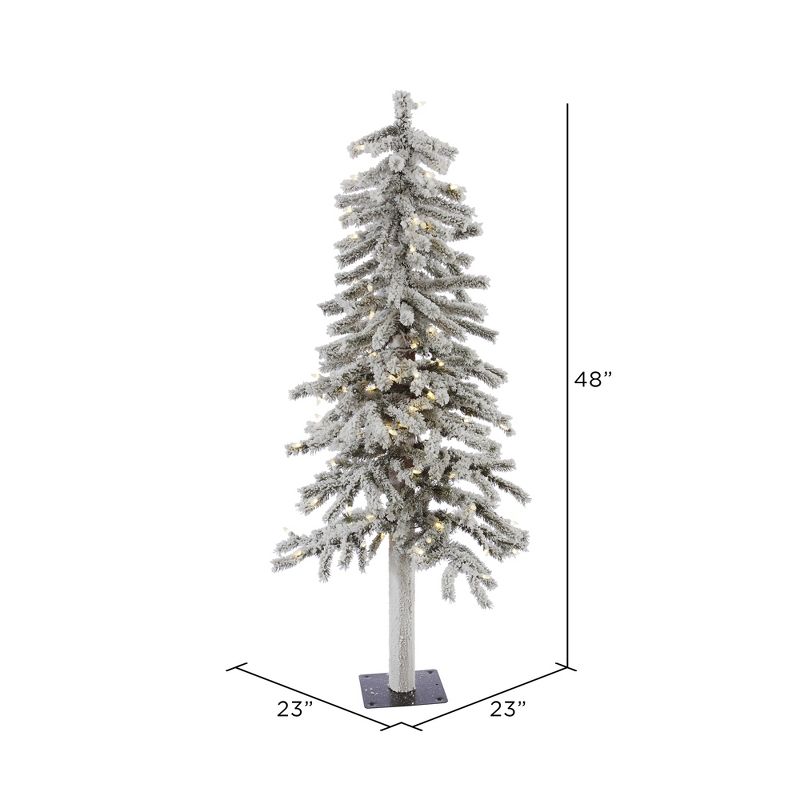 Vickerman Flocked Alpine Artificial Christmas Tree, 2 of 4