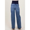 Pinkblush Blue Washed Wide Leg Maternity Jeans - 4 of 4