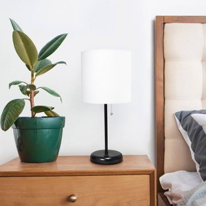 Creekwood Home Oslo 19.5" USB Port Feature Metal Table Desk Lamp in White with Feit LED (Includes LED Light Bulb) Black - 1 of 4