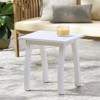 DSVIMOY Accent Side Table, Rectangular End Table for Patio, Garden, Lawn, and Living Room, White, 19"*15"*19.25" - 4 of 4
