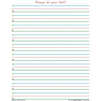 Teacher Created Resources Smart Start Writing Paper, 5/8 Inch Rule, 8-1/2 x 11 Inches, 360 Sheets