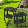 BI&SEA Weather Resistant Outdoor Side Table, Adirondack HDPE Small Outdoor Table, 2-Tier Small Patio Tables for Outside or Indoor - 4 of 4