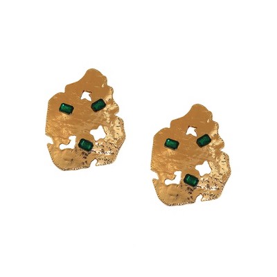 SOHI Women's California Gold Party Stud Earrings
