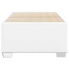 vidaXL Bed Frame without Mattress Upholstered Platform Base Bedroom Faux Leather - White Twin - 3 of 4