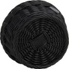 Saleen Round Wicker Basket with Porcelain Bowl Insert - Elegant 
,Black Addition - 3 of 4