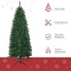 NAYSAYE 6ft Slim Fir Artificial Christmas Tree Unlit with Realistic Branches for Home Decoration, Green, 31.9"*31.9"*70.9" - 4 of 4