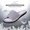 ROXONI Women's Soft Open Toe Slide Slippers, Indoor Outdoor Rubber Sole - 2 of 4