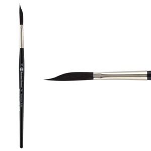 Borciani Bonazzi HIDRO Synthetic Sword Striper Liner Brushes for Fine Lines & Lettering - Size 4 - Short Handle, Handcrafted in Italy, Cruelty-Free - 1 of 4
