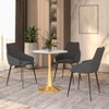LeisureMod Bristol 24" Round Dining Table, Modern MDF Top & Gold Pedestal Base Accent Table for Café or Dining Room - 2 of 4