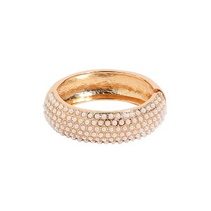SOHI Women's Pearl White Pearl Bangle Bracelet - 1 of 4