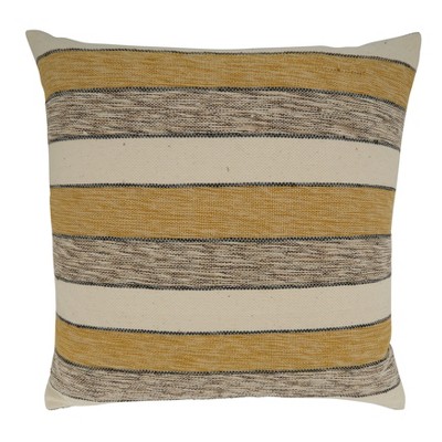 Saro Lifestyle Striped Throw Pillow With Down Filling