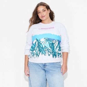 Women's The Beach Boys Mountain Graphic Sweatshirt - Gray - 1 of 3